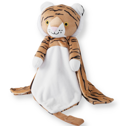main image of love by emi white noise and lullaby comforter Indi the Tiger lovey